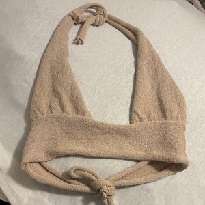 SHEIN Tan Knit Halter Top